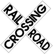 RR-3 Heavy Cross Buck Railroad Sign - RAILROAD