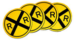 RR-126-4 Four Round 4 Coasters with R/R - RAILROAD