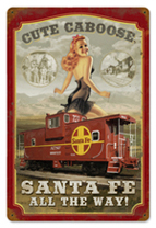 RR-15VS Santa Fe ALL THE WAY - RAILROAD SIGNS