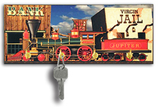 RR-178 LOCOMOTIVE KEY RACK HOLDER FOR WALL - RAILROAD