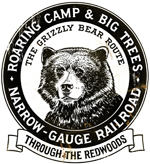RR-225 ROARING CAMP GRIZZLY RAILROAD SIGN  - RAILROAD