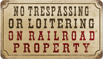 RR-98 No Trespassing - RAILROAD